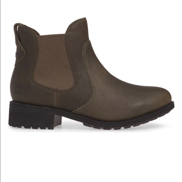 UGG WATERPROOF WOMENS BROWN SLATE BONHAM III CHELSEA ANKLE BOOTS SIZES 10/11 - Picture 3 of 9